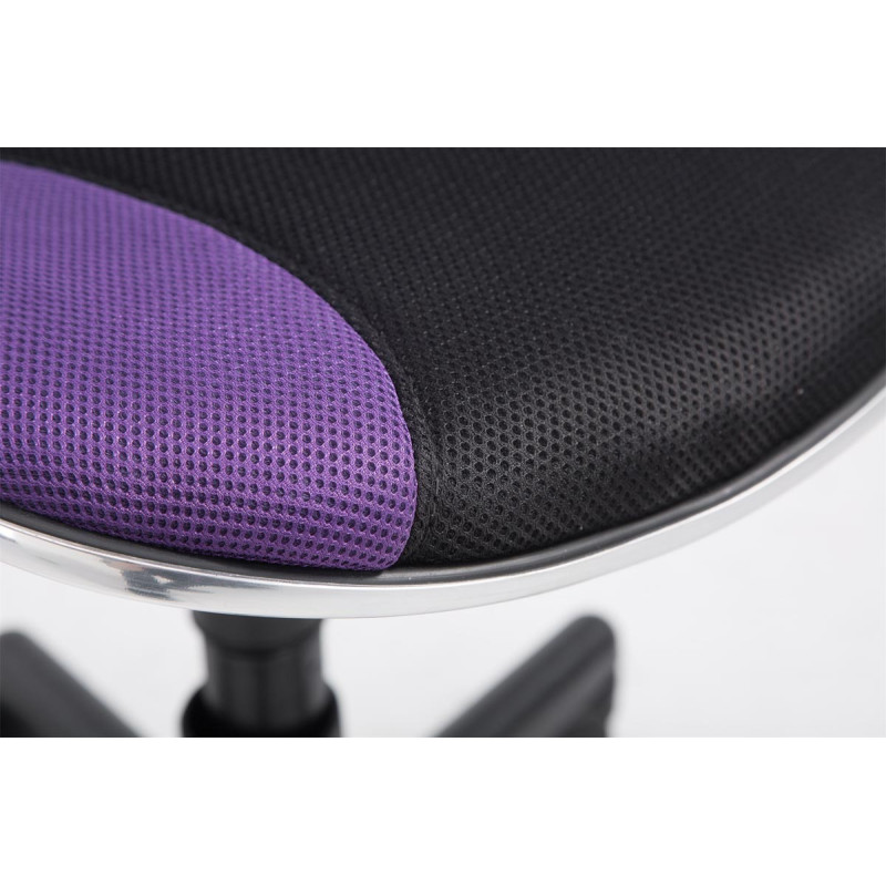 Tabouret de travail Bastian, noir et violet