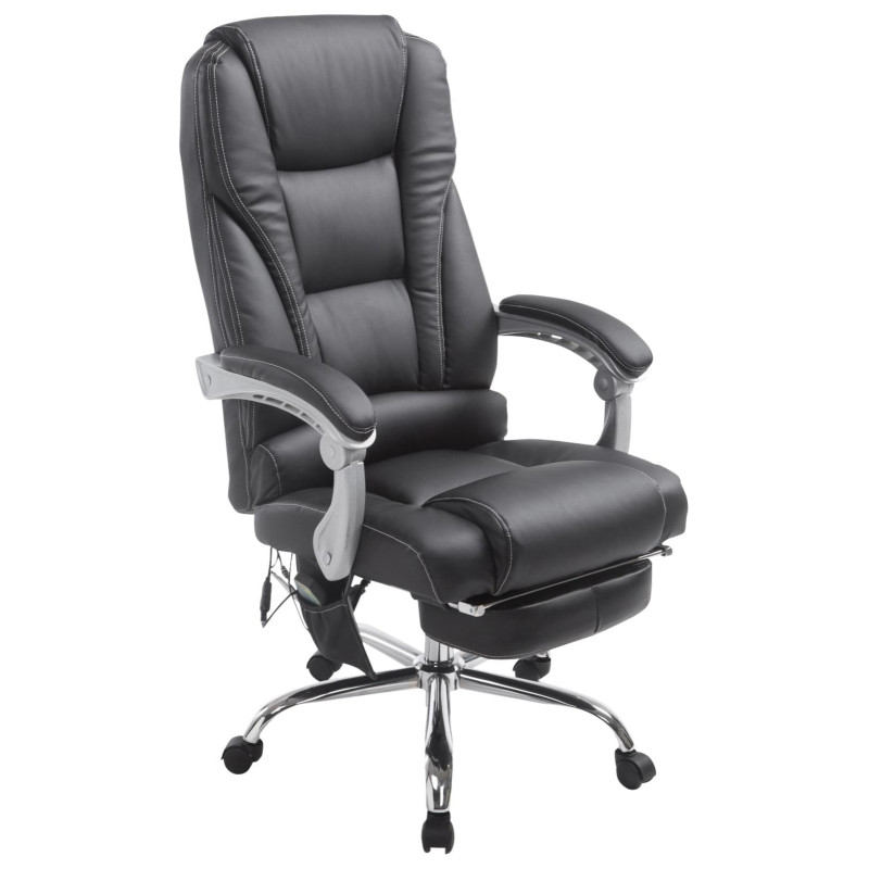 Fauteuil de bureau Pacific avec fonction massage, noire