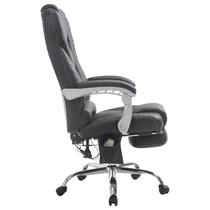 Fauteuil de bureau Pacific avec fonction massage, noire
