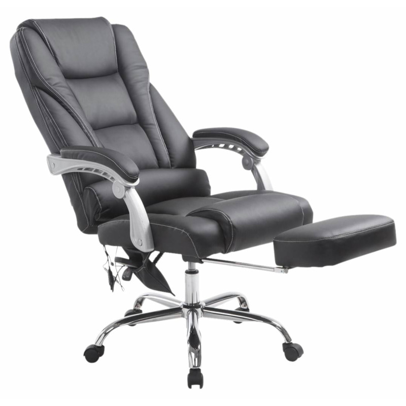 Fauteuil de bureau Pacific avec fonction massage, noire