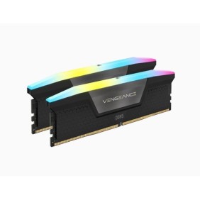 Mémoire RAM - CORSAIR - Vengeance RGB DDR5 - 32GB 2x16GB DIMM - 6000 MHz - 1,35V - Noir (CMH32GX5M2D6000C36)