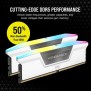 CORSAIR Vengeance RGB DDR5 - 32GB 2x16GB DIMM - 5200MHz - Unbuffered, 40-40-40-77, XMP 3.0, White Heatspreader, RGB LED, 1.25V