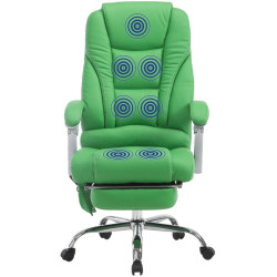 Fauteuil de bureau Pacific avec fonction massage verte