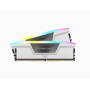 Mémoire RAM - CORSAIR - Vengeance RGB DDR5 - 32GB 2x16GB DIMM - 6000 MHz - 1,35V - Blanc (CMH32GX5M2D6000C36W)