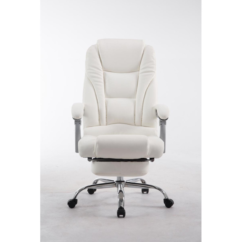 Sedia da ufficio Pacific in similpelle bianco