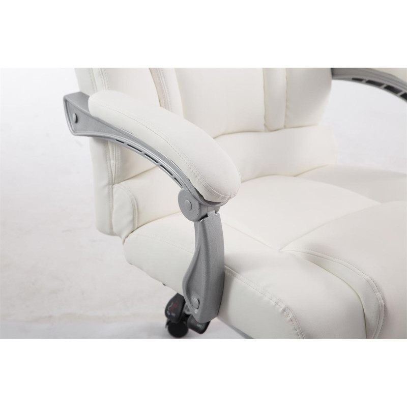 Sedia da ufficio Pacific in similpelle bianco