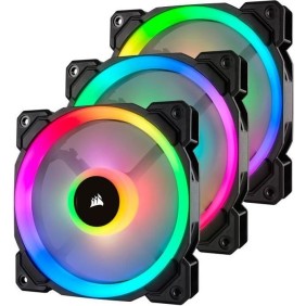 CORSAIR Ventilateur LL120  RGB - Diametre 120mm - LED RGB - Lightning Node Pro - Triple Pack (CO-9050072-WW)