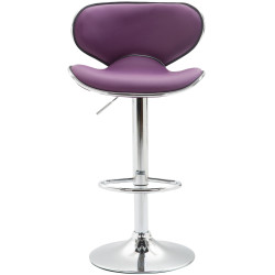 Tabouret de bar Las Vegas V2 chromé violet