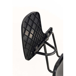 Sedia Ken in similpelle con tavolino ribaltabile grigio