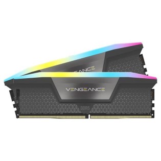 Mémoire RAM - CORSAIR - Vengeance RGB DDR5 RAM 64Go (2x32Go) 6000MHz CL30 AMD Expo Compatible iCUE - Gris (CMH64GX5M2B6000Z30)