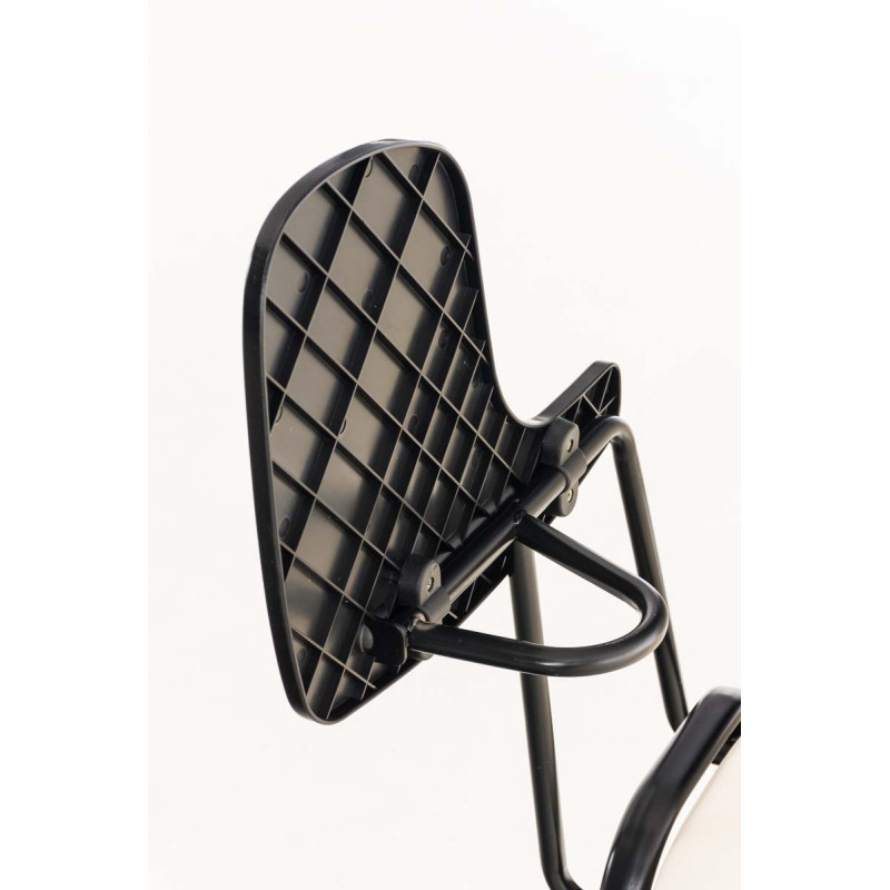 Chaise Ken avec table pliante en similicuir crème