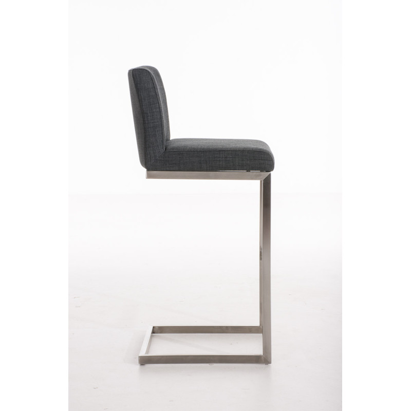 Tabouret de bar Paros tissu gris foncé
