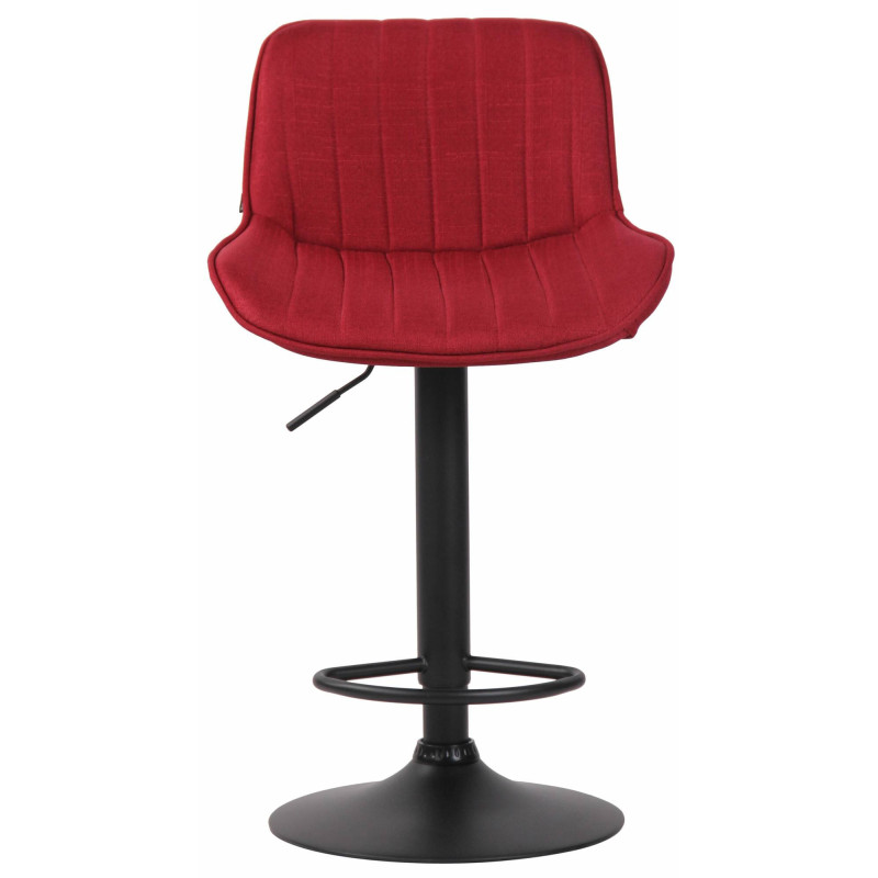 Lot de 2 tabourets de bar Lentini tissu noir rouge