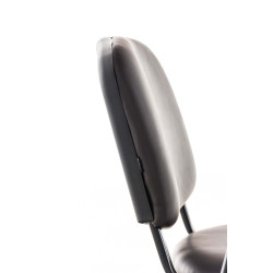 Sedia Ken in similpelle con tavolino ribaltabile marrone