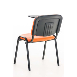 Chaise Ken avec table pliante, similicuir orange