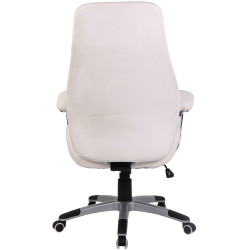Fauteuil de bureau Layton, similicuir blanc