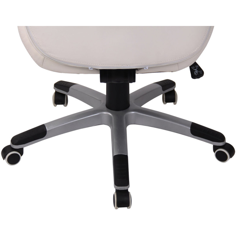 Fauteuil de bureau Layton, similicuir blanc
