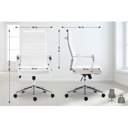 Fauteuil de bureau Columbus blanche