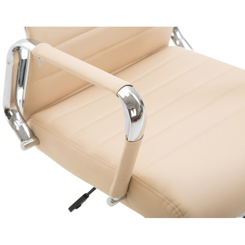 Sedia ufficio Kolumbus in similpelle crema