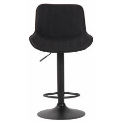 Lot de 2 tabourets de bar Lentini tissu noir noir