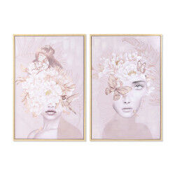 Cadre DKD Home Decor Fleurs...