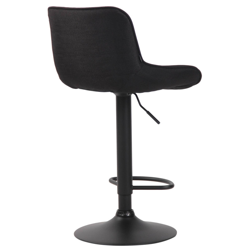 Lot de 2 tabourets de bar Lentini tissu noir noir
