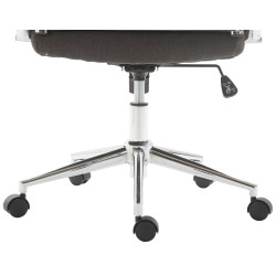 Fauteuil de bureau Columbus en tissu gris foncé