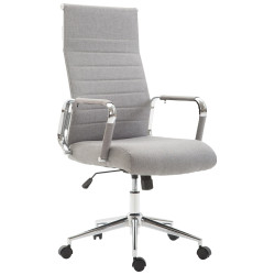 Fauteuil de bureau Columbus en tissu gris