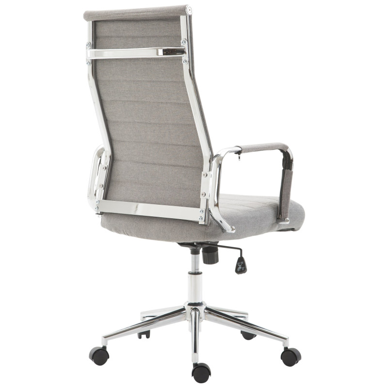 Fauteuil de bureau Columbus en tissu gris