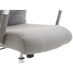 Fauteuil de bureau Columbus en tissu gris