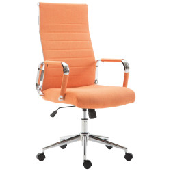 Fauteuil de bureau Columbus en tissu orange