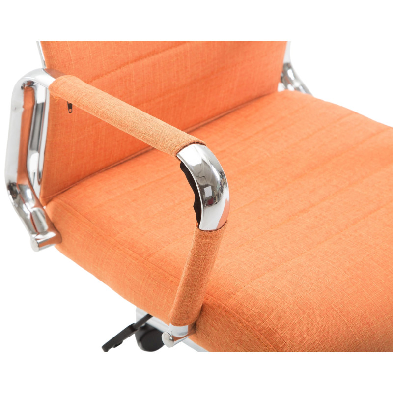Fauteuil de bureau Columbus en tissu orange