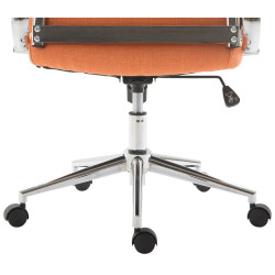 Fauteuil de bureau Columbus en tissu orange