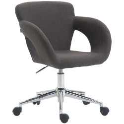 Fauteuil de bureau Edison en tissu gris foncé