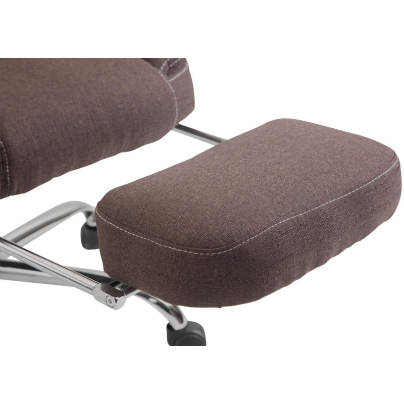 Fauteuil de bureau Castle en tissu marron