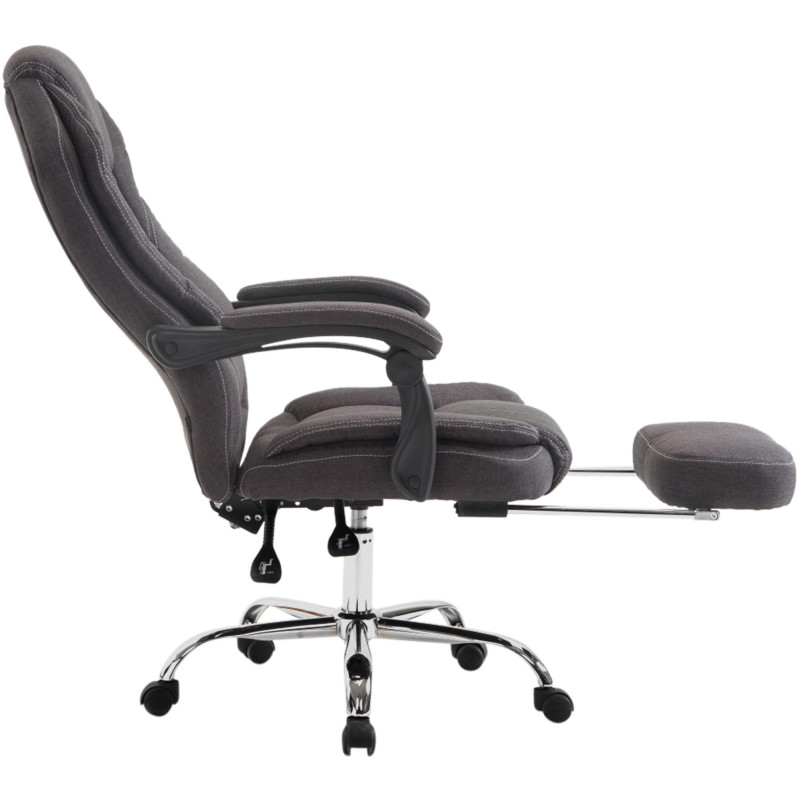 Fauteuil de bureau Castle en tissu gris foncé