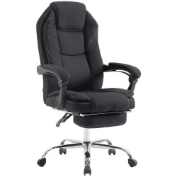 Fauteuil de bureau Castle en tissu noir