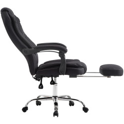 Fauteuil de bureau Castle en tissu noir