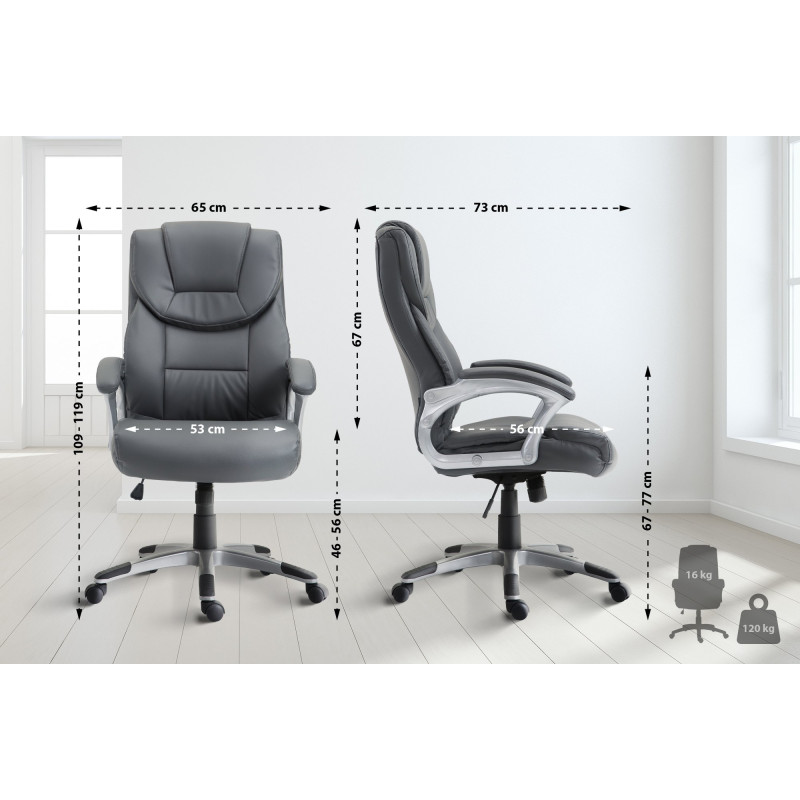 Chaise de bureau Texas V2 grise