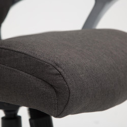 Fauteuil de bureau Texas V2 en tissu gris foncé