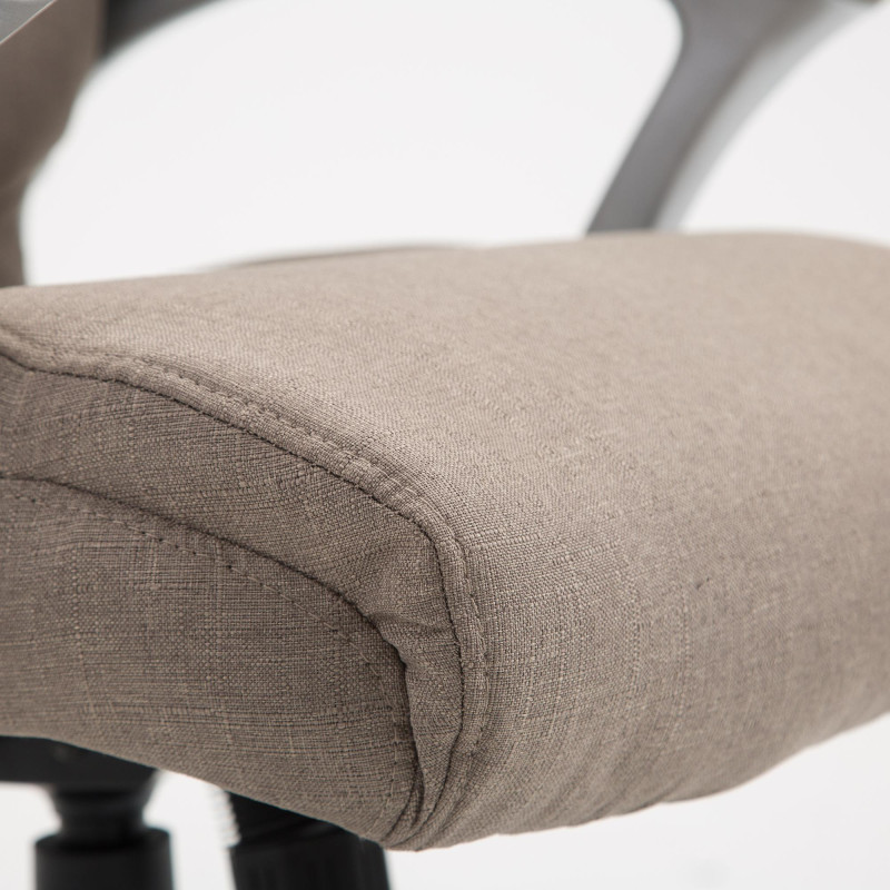 Chaise de bureau Texas V2, tissu taupe