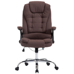 Fauteuil de bureau Thor en tissu marron