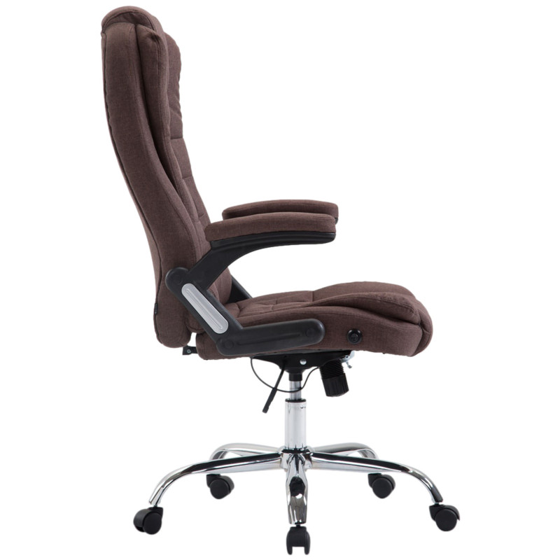 Fauteuil de bureau Thor en tissu marron