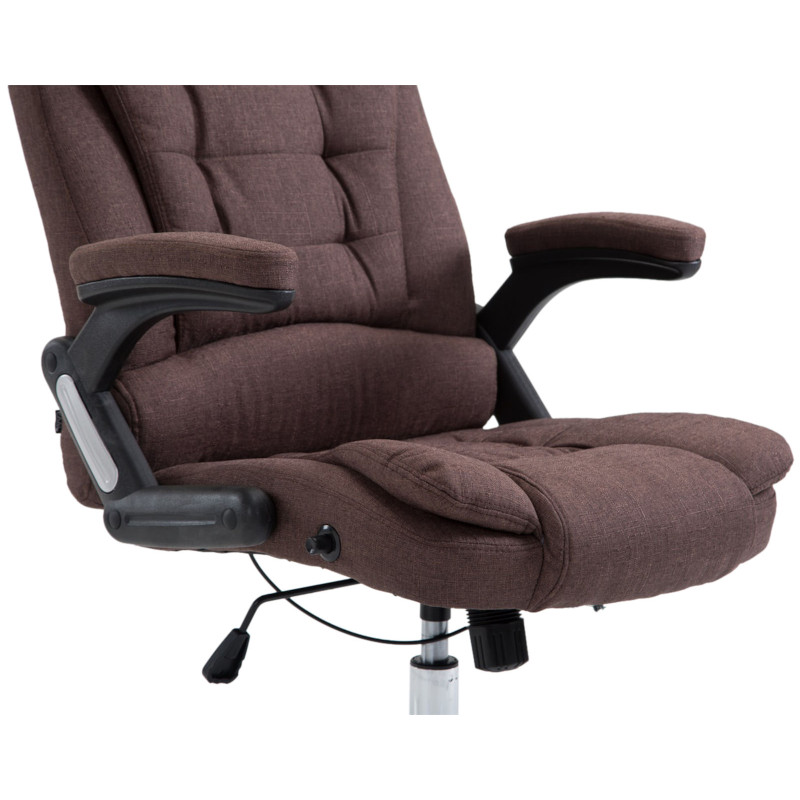 Fauteuil de bureau Thor en tissu marron