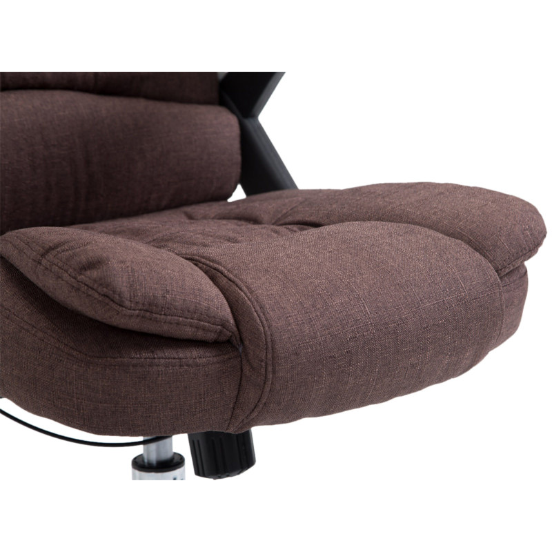 Chaise de bureau Thor, tissu marron