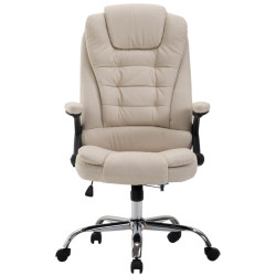 Fauteuil de bureau Thor tissu crème