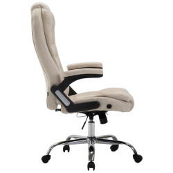 Fauteuil de bureau Thor tissu crème