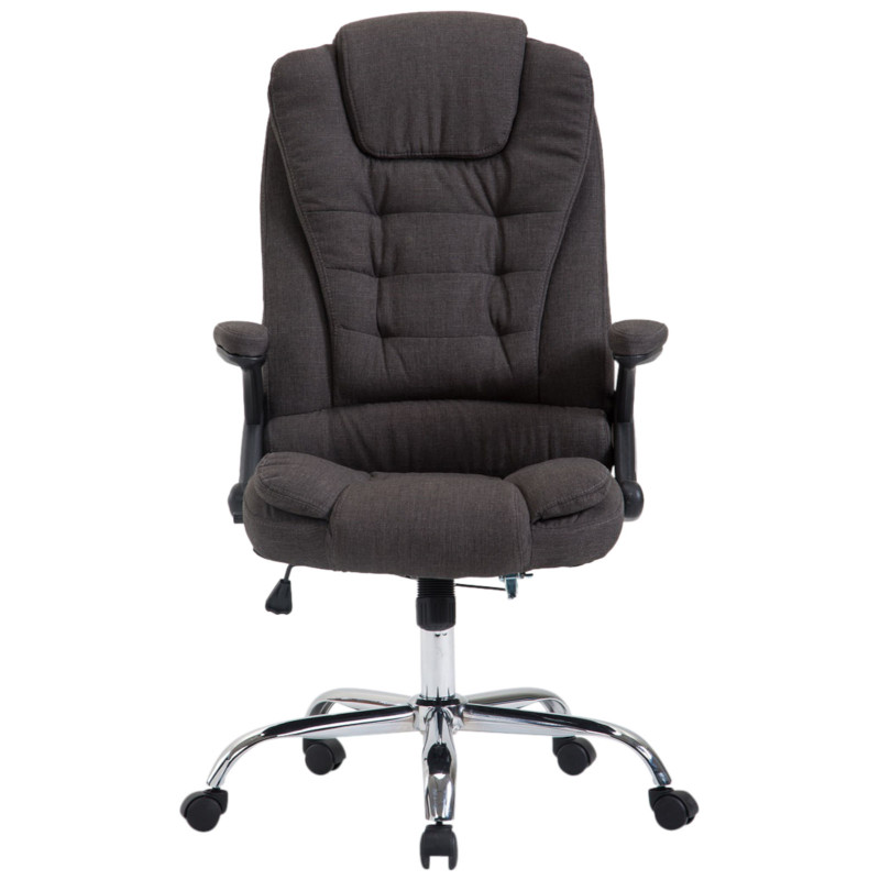 Fauteuil de bureau Thor en tissu gris foncé