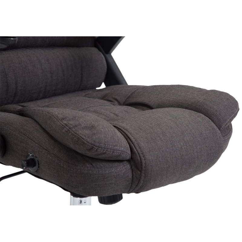 Chaise de bureau Thor, tissu gris foncé