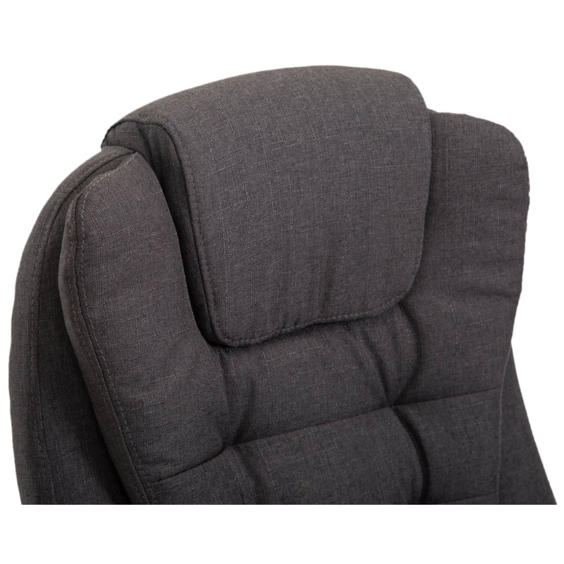 Chaise de bureau Thor, tissu gris foncé